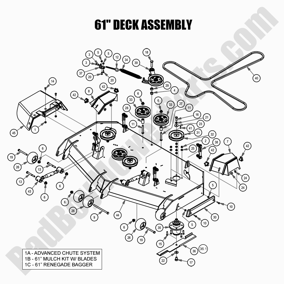 2021 Renegade - Gas 61" Deck Assembly